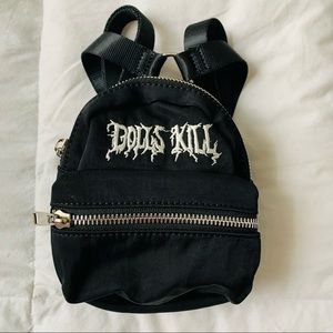 Dolls Kill embroidered logo mini backpack: new